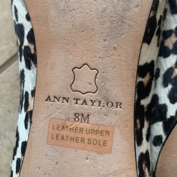 ANN TAYLOR LEOPARD HAIRCALF BALLET FLATS - SZ 8M - Picture 5 of 6